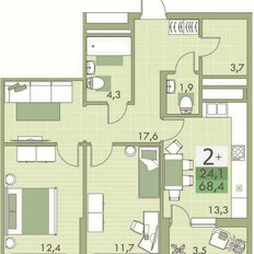 Квартира 67,1 м², 2-комнатная - изображение 2