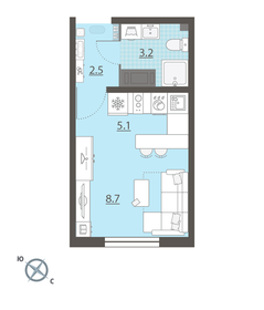 28 м², апартаменты-студия 3 300 000 ₽ - изображение 26