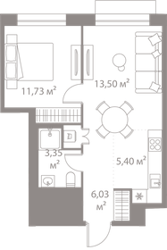 42,9 м², 2-комнатная квартира 16 200 000 ₽ - изображение 69