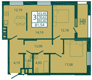 100 м², 4-комнатная квартира 7 950 000 ₽ - изображение 72