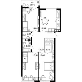 102,5 м², 3-комнатная квартира 17 000 000 ₽ - изображение 116