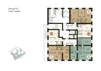 Квартира 43,4 м², студия - изображение 1