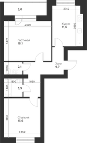 Квартира 64 м², 2-комнатная - изображение 1