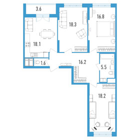 90,5 м², 3-комнатная квартира 16 930 000 ₽ - изображение 62