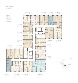 46,5 м², 1-комнатная квартира 16 500 000 ₽ - изображение 142