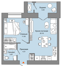 40 м², 2-комнатная квартира 1 150 000 ₽ - изображение 83