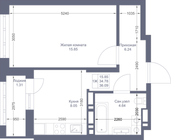 35,9 м², 1-комнатная квартира 8 692 640 ₽ - изображение 58