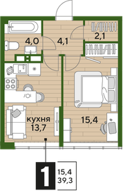 39,3 м², 1-комнатная квартира 7 573 110 ₽ - изображение 65