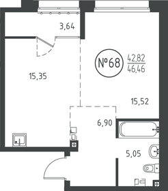 46,1 м², 1-комнатная квартира 8 367 150 ₽ - изображение 18