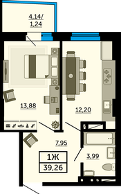 36,7 м², 1-комнатная квартира 4 984 400 ₽ - изображение 33