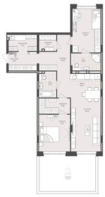 Квартира 124,8 м², 2-комнатная - изображение 1