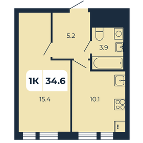 35 м², 1-комнатная квартира 3 000 000 ₽ - изображение 28