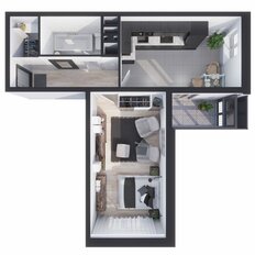 Квартира 44,5 м², 1-комнатная - изображение 1