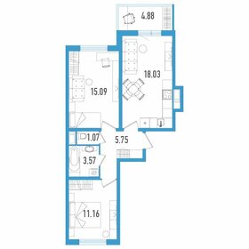 Квартира 56,1 м², 2-комнатная - изображение 1