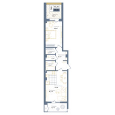 Квартира 58,8 м², 2-комнатная - изображение 2