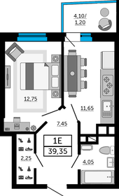 40 м², 2-комнатная квартира 3 350 000 ₽ - изображение 109