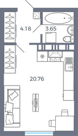 24,1 м², квартира-студия 3 100 000 ₽ - изображение 62