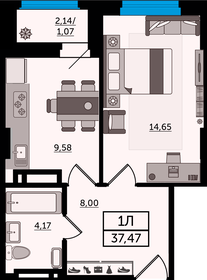 37,5 м², 1-комнатная квартира 6 029 450 ₽ - изображение 10