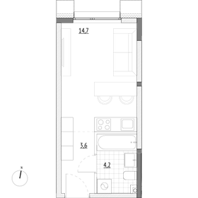 22,5 м², апартаменты-студия 4 702 500 ₽ - изображение 19