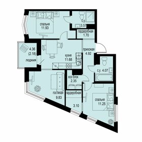 63 м², 3-комнатная квартира 9 129 200 ₽ - изображение 14