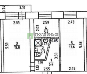 43,8 м², 2-комнатная квартира 2 700 000 ₽ - изображение 59