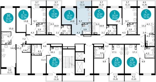 29,7 м², 1-комнатная квартира 12 868 510 ₽ - изображение 7