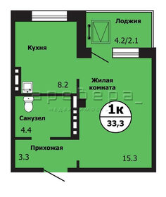 33,3 м², 1-комнатная квартира 4 573 100 ₽ - изображение 74