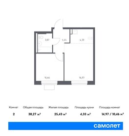 34,6 м², 1-комнатная квартира 6 675 778 ₽ - изображение 9