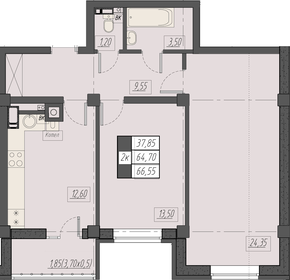 67,2 м², 2-комнатная квартира 9 777 040 ₽ - изображение 13