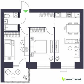 Квартира 53,6 м², 2-комнатная - изображение 1