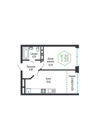 Квартира 40,5 м², 1-комнатная - изображение 1