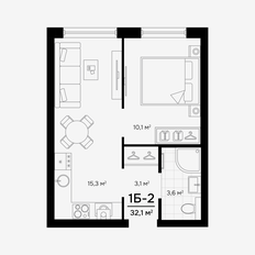 Квартира 32,1 м², 1-комнатная - изображение 5