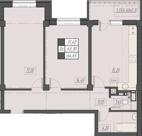 67,2 м², 2-комнатная квартира 9 777 040 ₽ - изображение 17