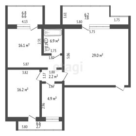 Квартира 85,3 м², 2-комнатные - изображение 1