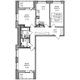112,5 м², 4-комнатная квартира 20 175 000 ₽ - изображение 19
