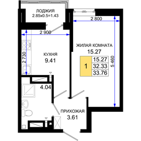 31 м², 1-комнатная квартира 2 750 000 ₽ - изображение 111