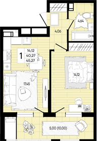 40,8 м², 1-комнатная квартира 7 805 040 ₽ - изображение 37