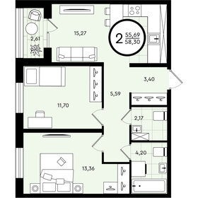 67,4 м², 3-комнатная квартира 5 000 000 ₽ - изображение 81