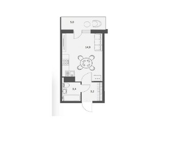 Квартира 23,9 м², студия - изображение 1