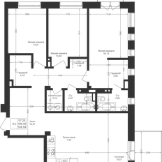 Квартира 108,6 м², 4-комнатная - изображение 2