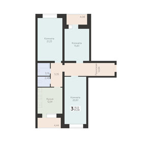 93,4 м², 3-комнатная квартира 7 937 300 ₽ - изображение 8