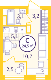 20,2 м², квартира-студия 3 295 000 ₽ - изображение 32