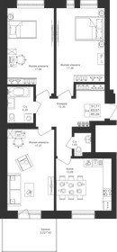 85,3 м², 3-комнатная квартира 12 111 180 ₽ - изображение 34