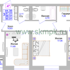Квартира 91,5 м², 3-комнатные - изображение 3