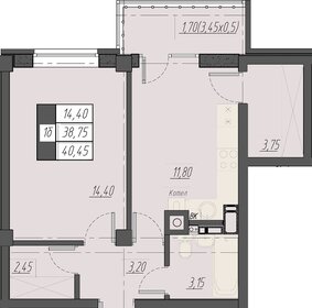 42,1 м², 1-комнатная квартира 7 578 000 ₽ - изображение 56