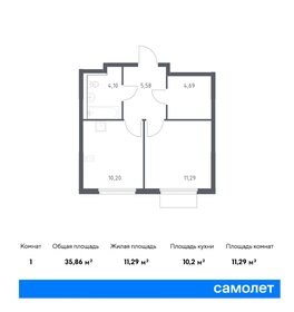 35,9 м², 1-комнатная квартира 6 499 983 ₽ - изображение 30