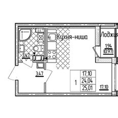 Квартира 25 м², студия - изображение 4