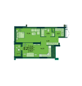 43 м², 2-комнатная квартира 4 650 000 ₽ - изображение 76