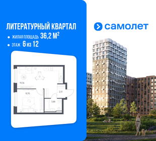 Квартира 36,2 м², 1-комнатная - изображение 1