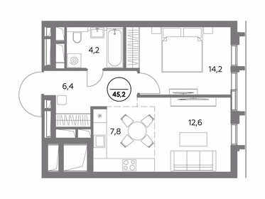 35,8 м², 1-комнатная квартира 19 463 046 ₽ - изображение 20